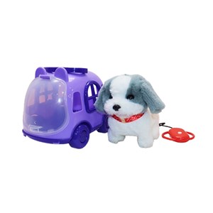 عروسک سگ کنترلی طوسی مدل 923