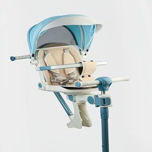 اسکوتر تعادلی کالسکه ای سه چرخ چراغدار و موزیکال مدل ms-113 رنگ آبی