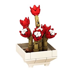 لگو گلدان گل شکوفه های قرمز مدل 5252