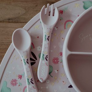 قاشق و چنگال سیلیکونی طرح پونی ساسی Sassi