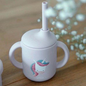 لیوان نی دار سیلیکونی طرح پونی ساسی Sassi