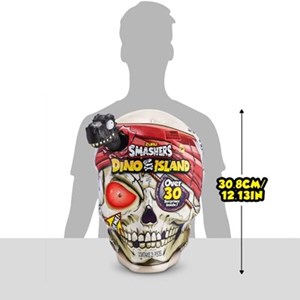 اسباب بازی اسکلت اسمشرز Smashers سری داینو آیلند Dino Island با استخوان مشکی مدل Giant Skull Over 30 Surprises_عروسک سورپرایزی
