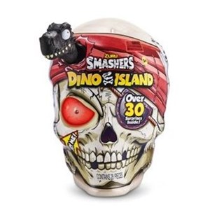 اسباب بازی اسکلت اسمشرز Smashers سری داینو آیلند Dino Island با استخوان مشکی مدل Giant Skull Over 30 Surprises_عروسک سورپرایزی